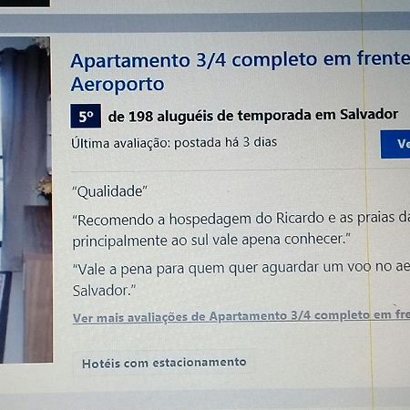 סלבאדור Apartamento 3/4 Completo Em Frente Ao Aeroporto מראה חיצוני תמונה